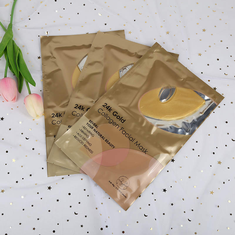 Skincare 24K Gold Collagen Lift Hydrogel Moisturizing Facial Gel Hydrogel Jelly Sheet Face Mask for Women - 7